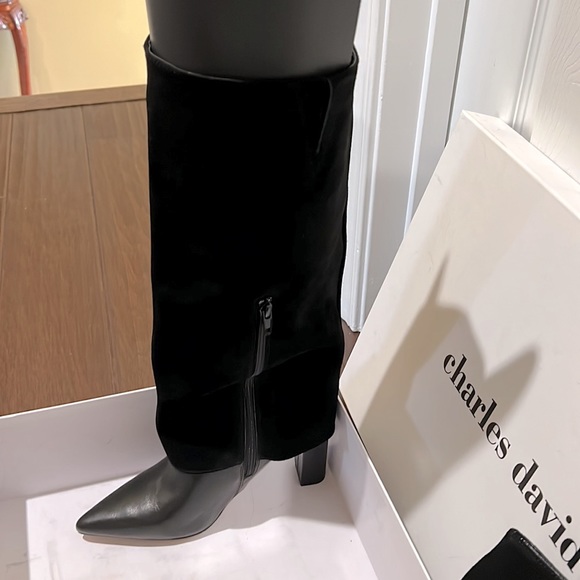 Charles David Suede Overlay Leather boot - Picture 3 of 7